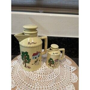 Vintage Kitchen BATTER Jugs - batter and butter